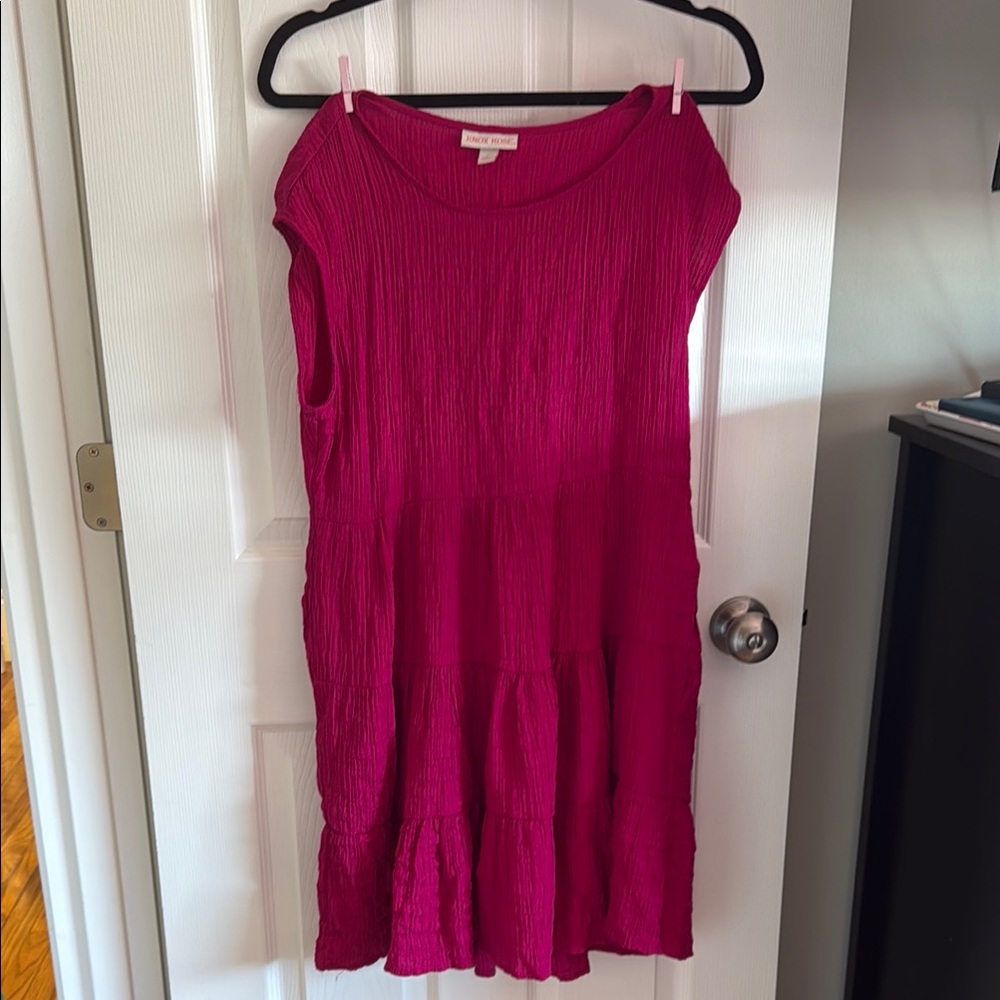 Size small bright pink loose fitting t shirt dress